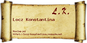 Locz Konstantina névjegykártya